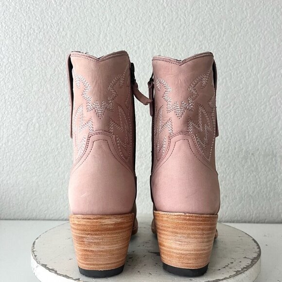 Lane SMOKESHOW Pink Cowboy Bootie Womens 9 Pink Western Cowgirl Short Boots - Picture 3 of 14
